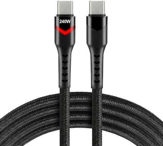 EverActive USB 2.0 Cable USB-C Male - USB-C 240W Black 2m