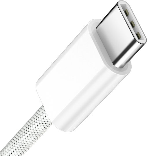BWOO USB 2.0 Кабел USB-C Мъжки - USB-C 60W Захранване PD Бял 2м