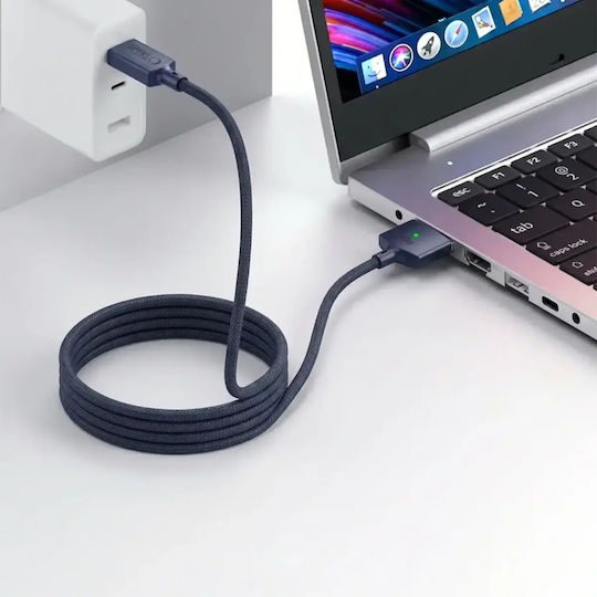 Tech-Protect Ultraboost Macbook Магнитен USB 2.0 Кабел USB-C мъжки - Magsafe 3 140W PD Син 2m