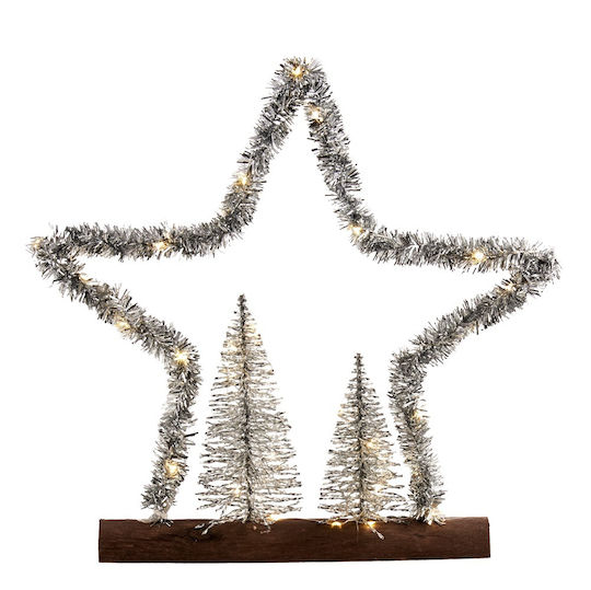 Christmas Table Decorative Silver LED Star