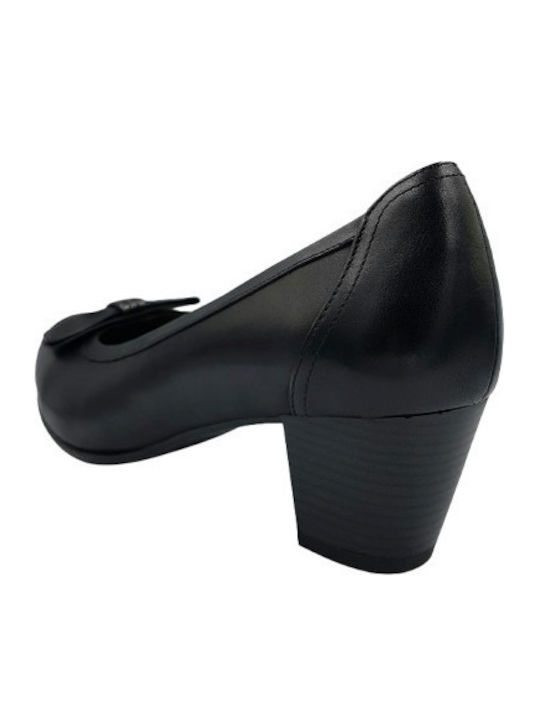 Leder Pumps Schwarze