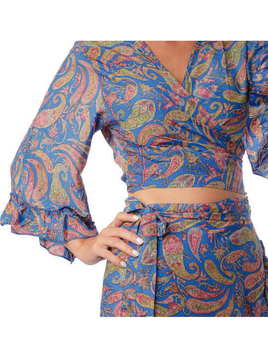 Set with Maxi Blue Skirt