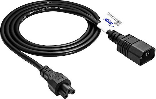 Akyga IEC C5 - IEC C13 Cable 1.5m Μαύρο AK-NB-09A