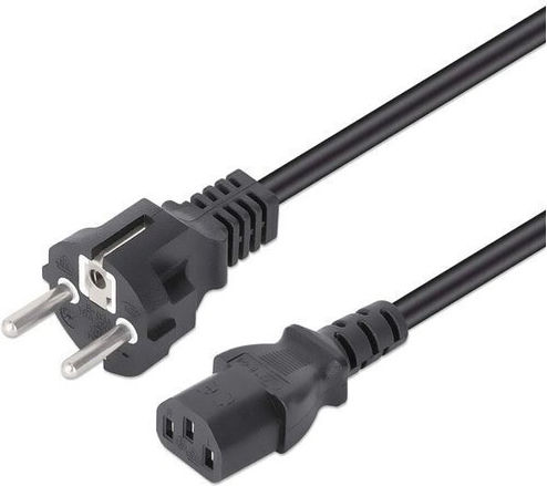Manhattan IEC C13 - Schuko Cable 3m Μαύρο 328616