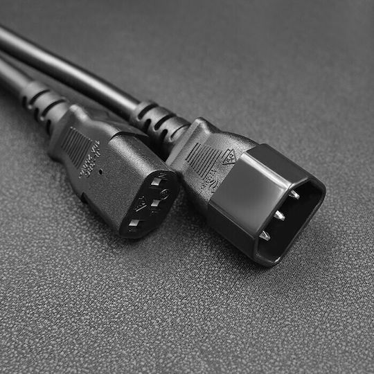 Qoltec IEC C13 - IEC 320 / IEC C13 Cable 5m Μαύρο 53899