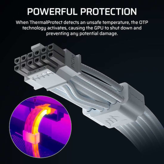 Corsair Thermalprotect - Netzkabel Weiß CP-8920473