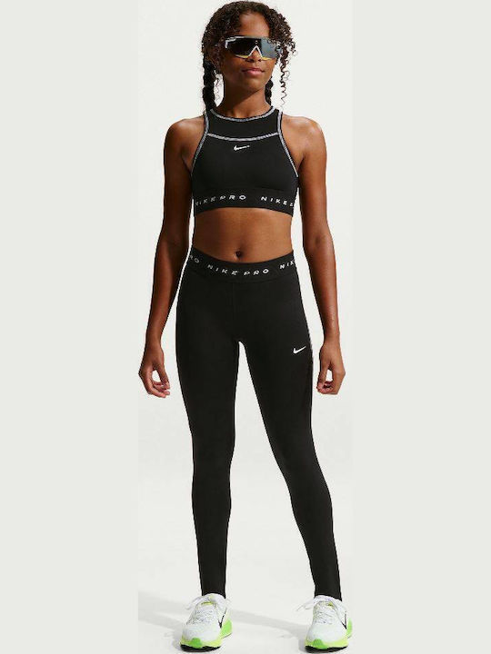 Nike Swoosh Kids Training Bras Black / White