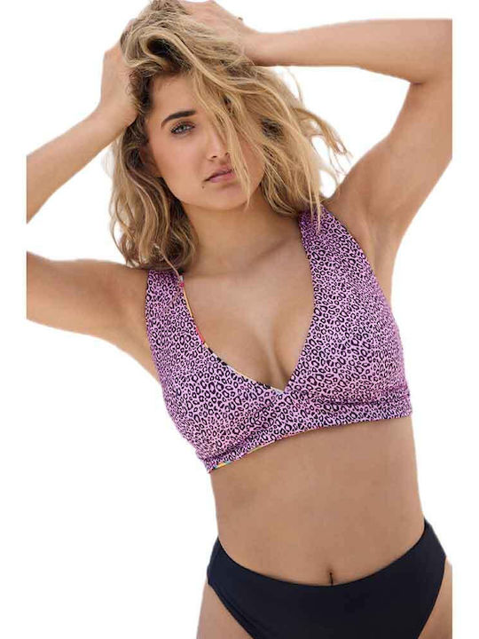 Bikini Bra D Cup Animal Print Multicolored