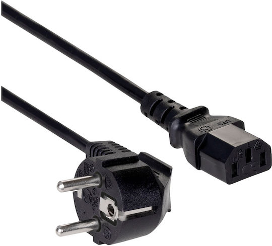 Akyga Schuko - IEC C13 Cable 3m Μαύρο AK-PC-06C