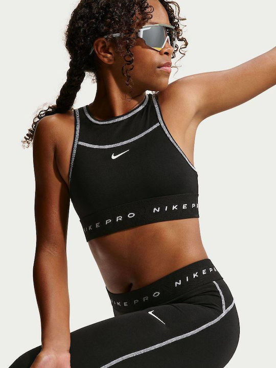 Nike Swoosh Kids Training Bras Black / White