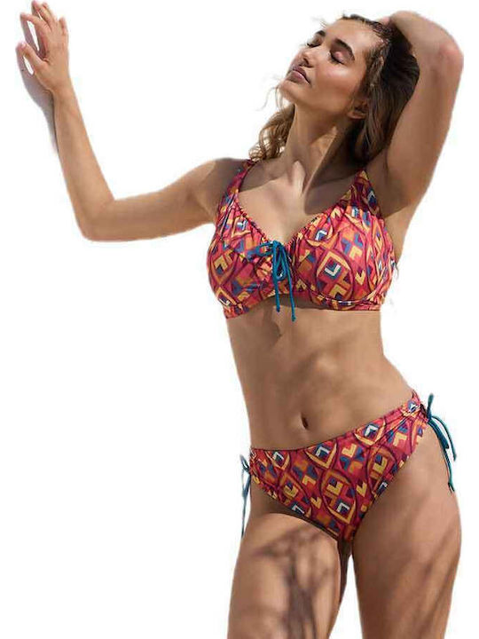 Bikini Slip High Waist with Laces Orange