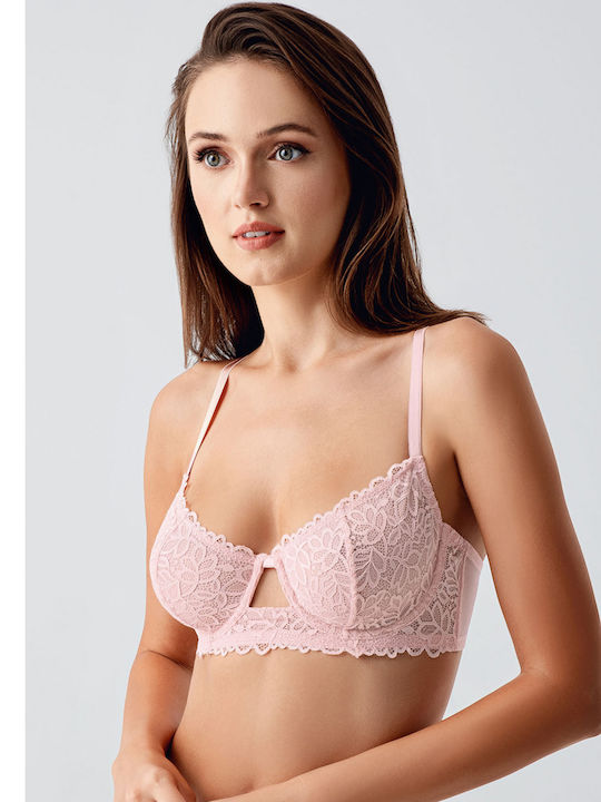 Pink Athletic Bra with Underwire