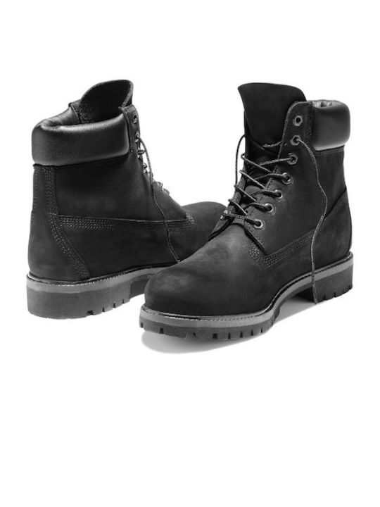 Leather Black Men's Waterproof Boots
