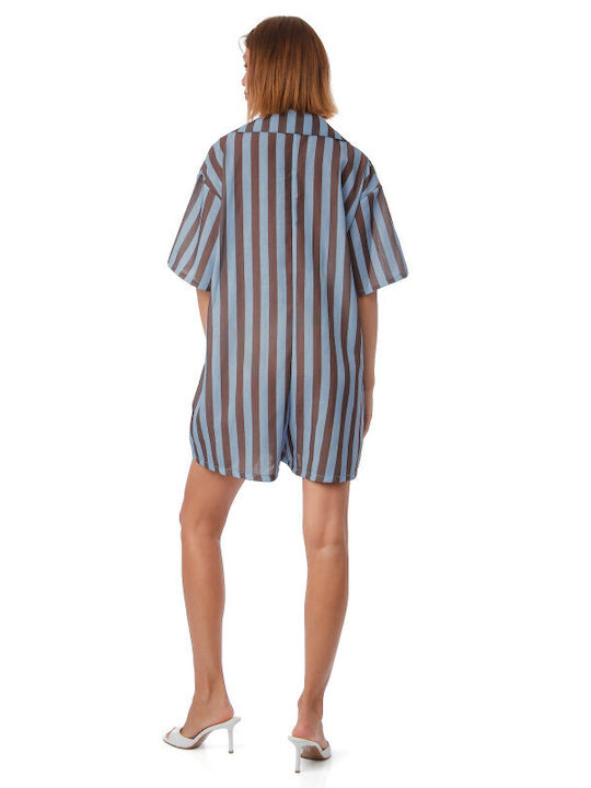 Women's Blue One-piece Shorts