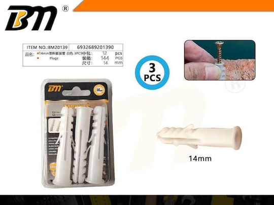 Plastic Screw Anchors 3 Pieces