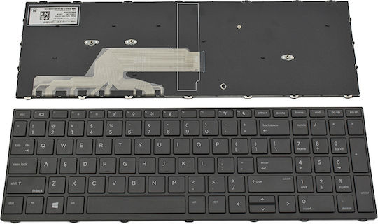 HP Laptop-Tastatur Für Probook 450 G5 455 G5 470 G5 9Z.NEFSQ.001 9Z.NEFSQ.01D NSK-XK0SQ L01028-B31 Mit Rahmen Und Englische (UK) Tastatursprache In Schwarzem Farbe L01028-001