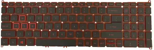 Клавиатура Acer Spin 5 SP515-51N Червено Задно Осветяване Английски Език (САЩ) Ментор Премиум