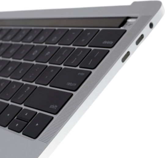 Laptop Keyboard Palmrest Apple MacBook Pro 13" A1706 821-00462-a 821-00469-a 821-00681-04 Late 2016-2017 EMC 2978 EMC 3071 EMC 3164 Touch Bar UK Silver Code 40542uktopcase