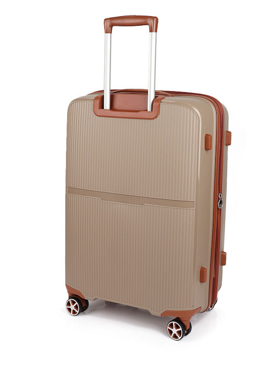 Dielle Mittlerer Hartschalen-Reisekoffer Braun Höhe 66cm