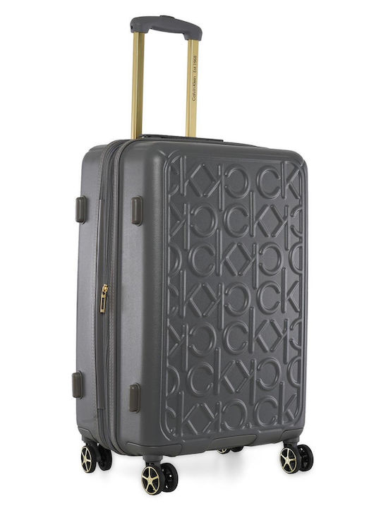 Calvin Klein Big Monogram Mittlerer Koffer Reise Anthrazit Höhe 67cm