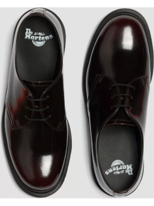 Leather Men's Casual Shoes Burgundy