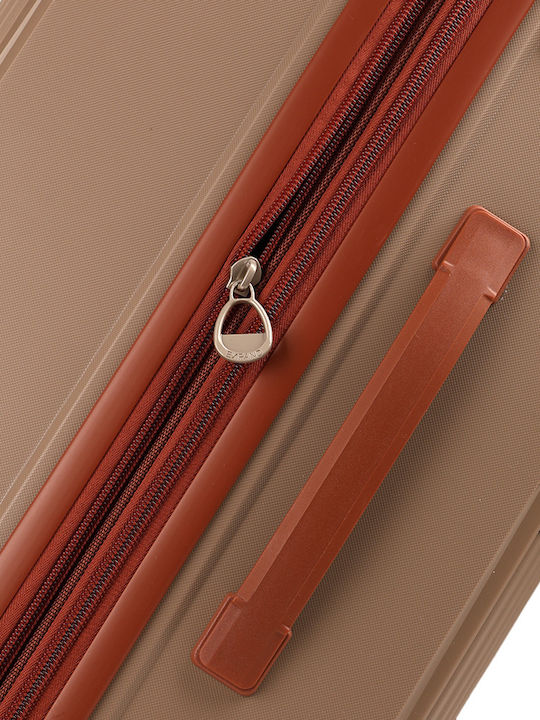 Dielle Mittlerer Hartschalen-Reisekoffer Braun Höhe 66cm