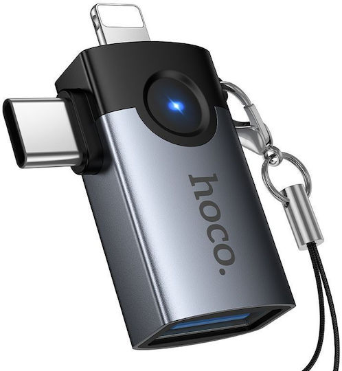 Hoco Μετατροπέας Lightning male σε USB-C male