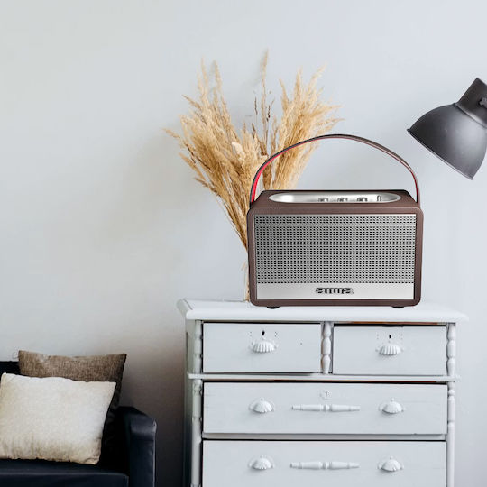 Aiwa Retro Heritage Lite Bluetooth Speaker 40W with Battery Life up to 11 hours Silver