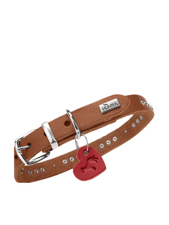 Guler Pentru Câini Hunter Aalborg Hearts Piele Naturală Xxs-xs 27 Cm