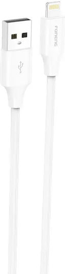 Foneng X36 USB to Lightning Cable Λευκό 1m