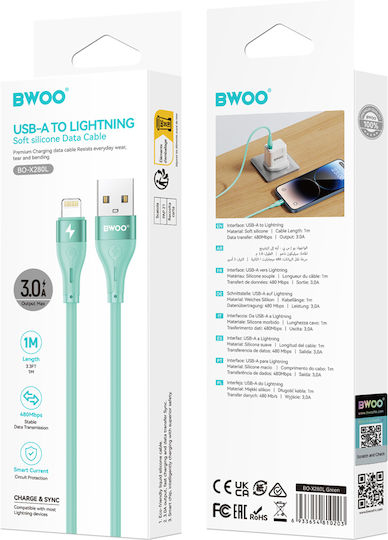 BWOO USB-A to Lightning Cable Πράσινο