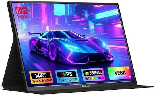 Zeuslap P16 Ultra Φορητό Monitor 16" FHD 1920x1200 144Hz Ασημί