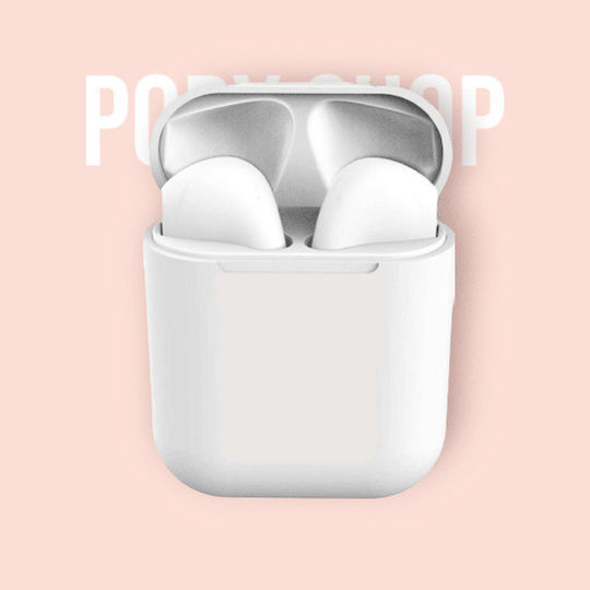 inPods 12 Earbud Bluetooth Handsfree Earphones with Sweat Resistance and Charging Case White