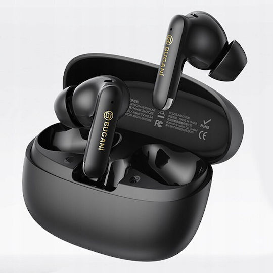 Bugani Freebuds B20 Bluetooth Handsfree Earphones with Sweat Resistance and Charging Case Black