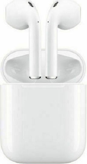Ezra TWS28 Earbud Bluetooth Handsfree Ακουστικά με Θήκη Φόρτισης Λευκά