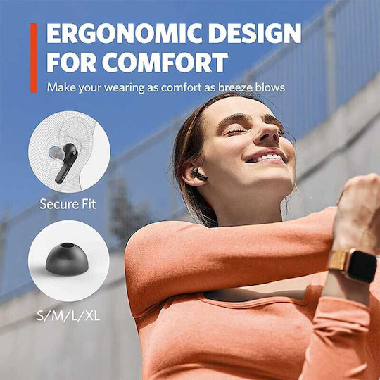 Earfun Air TWS In-ear Bluetooth Handsfree Ακουστικά με Αντοχή στον Ιδρώτα και Θήκη Φόρτισης Μαύρα