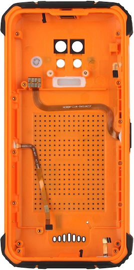 Hintere Handy Ersatzabdeckung Doogee S59 Pro Tasten Fingerabdruck Mikrofon Orange