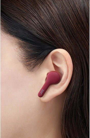 JVC HA-A8T In-ear Bluetooth Handsfree Ακουστικά με Αντοχή στον Ιδρώτα και Θήκη Φόρτισης Κόκκινα