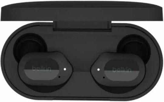 Belkin Soundform Play True In-ear Bluetooth Handsfree Ακουστικά με Αντοχή στον Ιδρώτα και Θήκη Φόρτισης Μαύρα