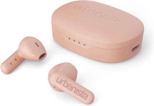 Urbanista Copenhagen Earbud Bluetooth Handsfree Ακουστικά με Αντοχή στον Ιδρώτα και Θήκη Φόρτισης Dusty Pink