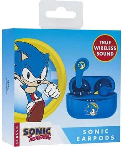 OTL SEGA Sonic the Hedgehog In-Ear Bluetooth-Freisprecheinrichtung Kopfhörer mit Ladeetui Blau