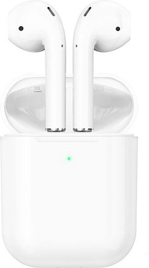 Borofone BW01 Plus Ohrstöpsel Bluetooth-Freisprecheinrichtung Kopfhörer mit Ladeetui Weiß