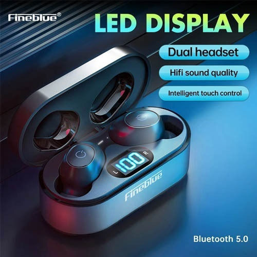 Fineblue Air55 Pro In-ear Bluetooth Handsfree Earphones with Charging Case Black
