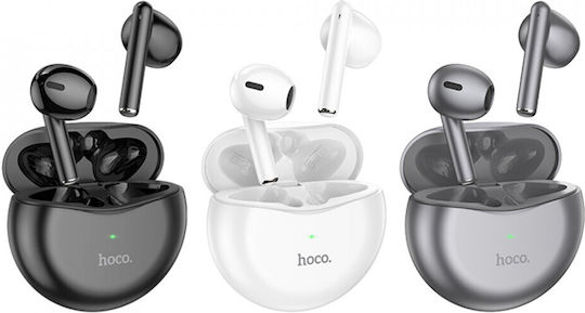 Hoco EW14 In-ear Bluetooth Handsfree Ακουστικά με Θήκη Φόρτισης Metal Grey