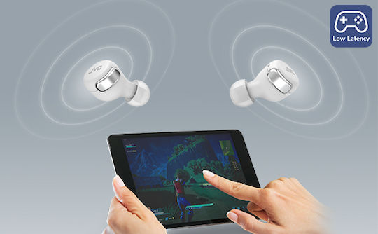JVC HA-A30T In-ear Bluetooth Handsfree Ακουστικά με Αντοχή στον Ιδρώτα και Θήκη Φόρτισης White