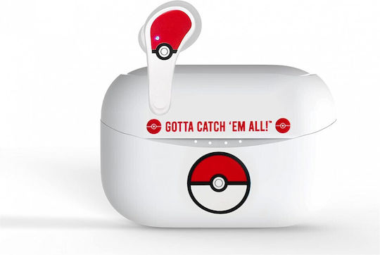 OTL Pokémon Poké ball In-ear Bluetooth Handsfree Earphones with Charging Case White