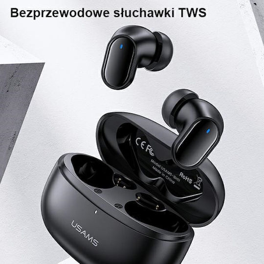 Usams BH11 Earbud Bluetooth Handsfree Căști cu Carcasă de Încărcare Roșu
