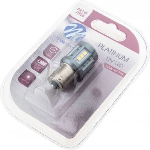 M-Tech Lamps Car P21W / BA15S Canbus LED White 12-24V 4W 1pcs