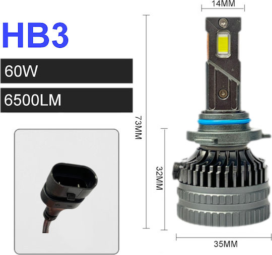 Крушки за Автомобил Kit HB3 Canbus LED 12-24V 60W 2 броя