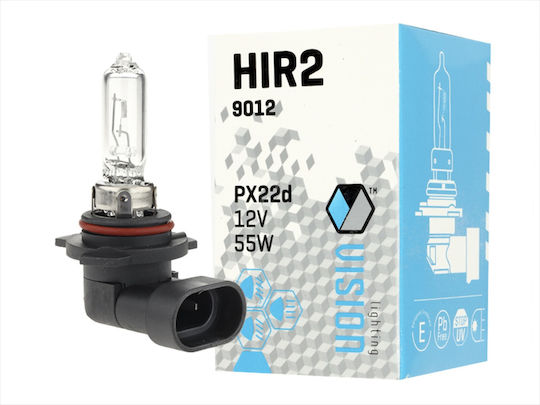 Крушка за автомобил и мотоциклет HIR2-9012 Халогенна Хладно Бяла 12V 55W